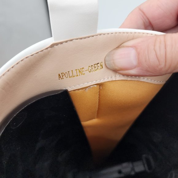 AZALEA WANG Apolline White Tall Cowboy Boots Turquoise & Gold Accents 6-10 NIB - Picture 11 of 12